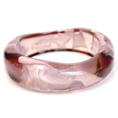 Collector's Lucite Cloud Bangle Bracelet in Pink