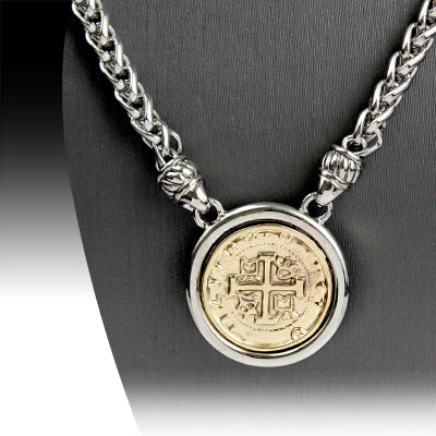 Embellished Coin Necklace St. Tropaz