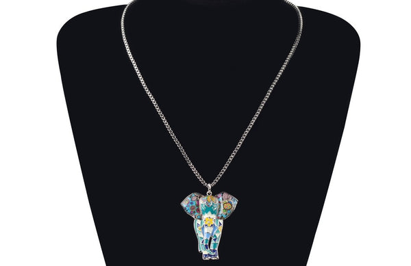 Regal Elephant Pendant Necklace