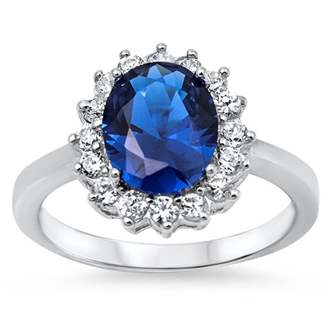 Royal Blue Spinel Sapphire 925 Sterling Silver Ring