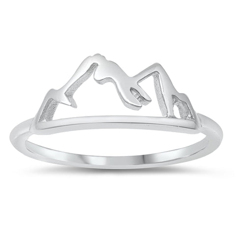 Mountains 925 Sterling Silver Ring With Rhodium Anti-tarnish