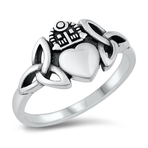 Claddagh 925 Sterling Silver Heart Ring