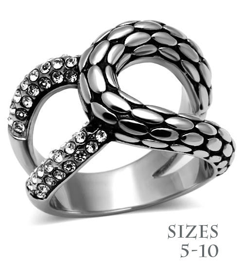 Rings Highly Polished Infinity Stainless Steel Ring Scr4083 Stainless / 8 Wholesale Jewelry Website 8 Stainless Unisex