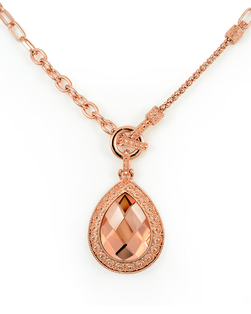 Richly Detailed Rose Gold Statement Necklace
