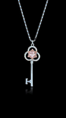 Swarovski Key To My Heart Vintage Rose Necklace