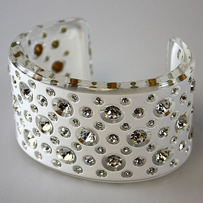 Crystal White Cuff Bracelet