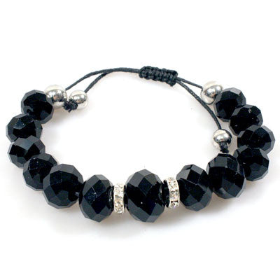 Black Crystal Shamballa Bracelets