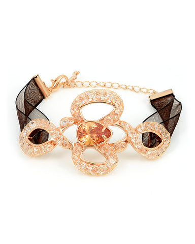 Swarovski Crystal 18K Rose Gold Bangle Bracelet