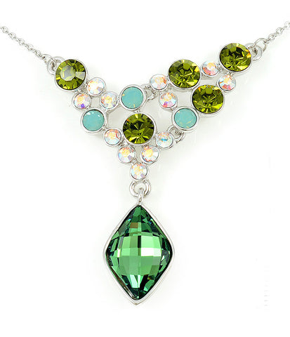 Swarovski Crystal Exotic Necklace in Emerald