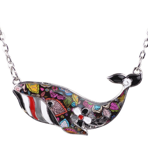 Colorful Whale Pendant Necklace