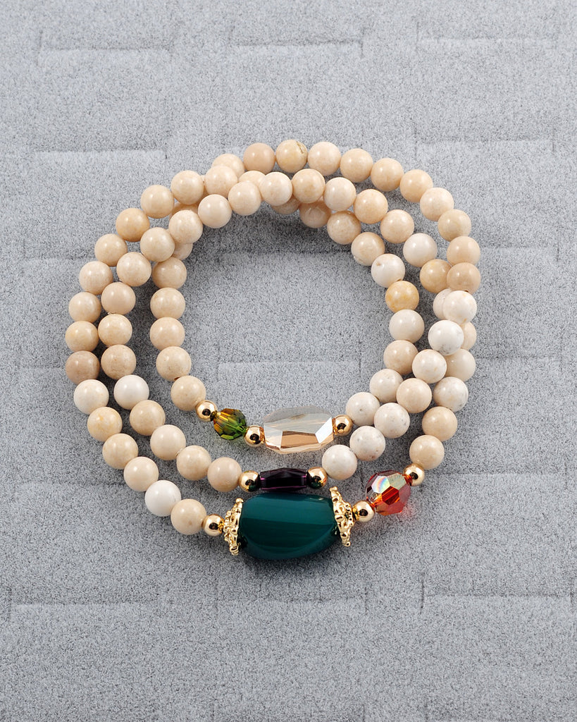 Exotic Jewels Collection High Quality Crystal and Beads Yoga Bracelet