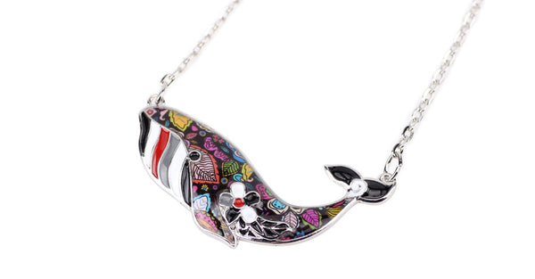 Colorful Whale Pendant Necklace