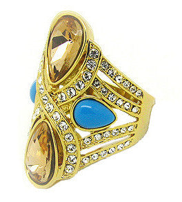 Ring, 18K Gold, Cubic Zirconia, Size 6