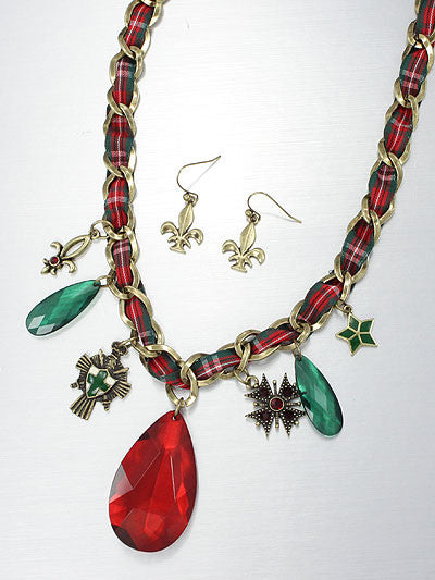 Celtic Charm Necklace Set, Jewelry Set